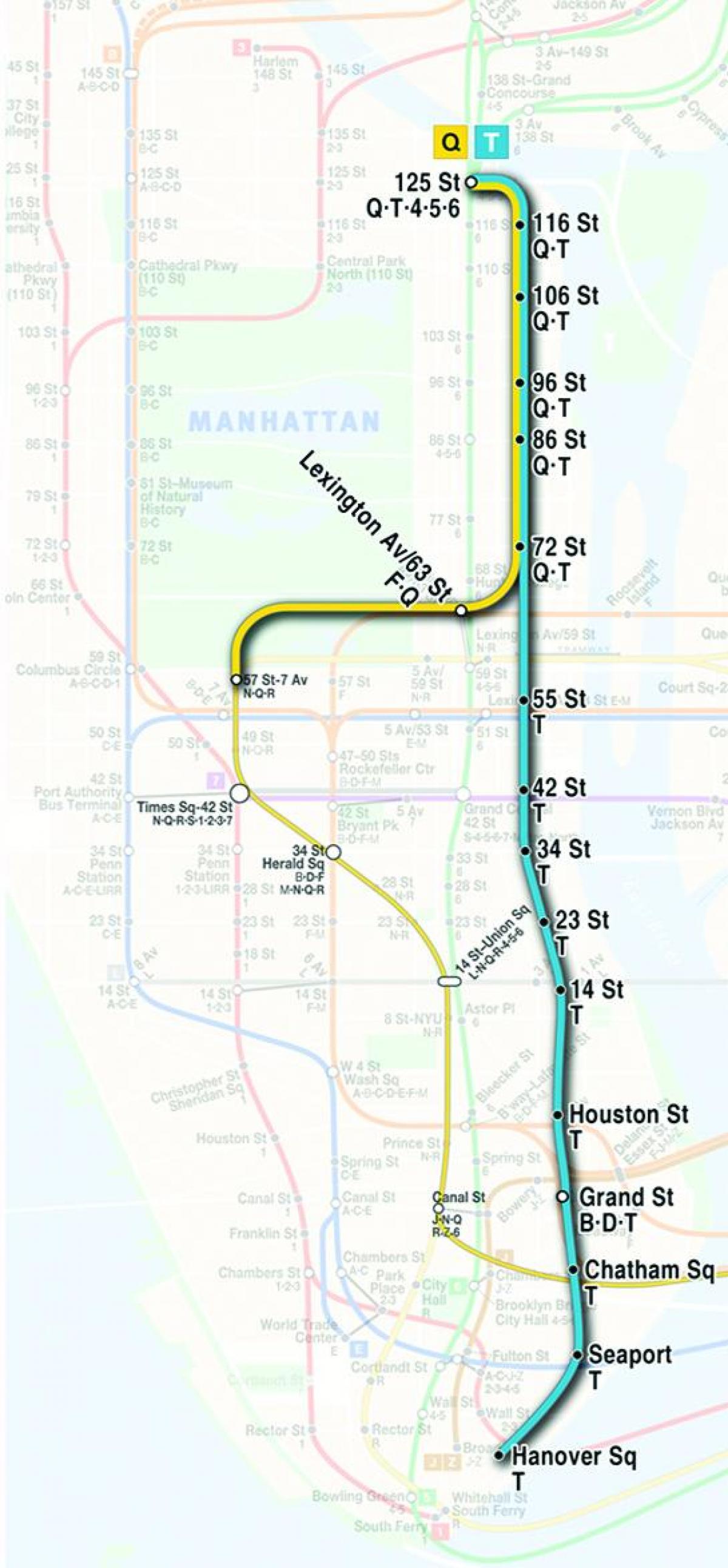 bản đồ của thứ hai con đường tàu điện ngầm