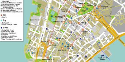 Bản đồ của trung tâm Manhattan, ny