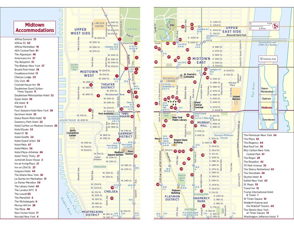 in đi bộ đồ của trung tâm Manhattan