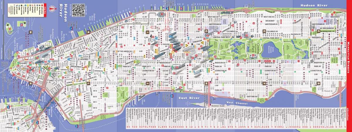 chi tiết và bản đồ của Manhattan ny