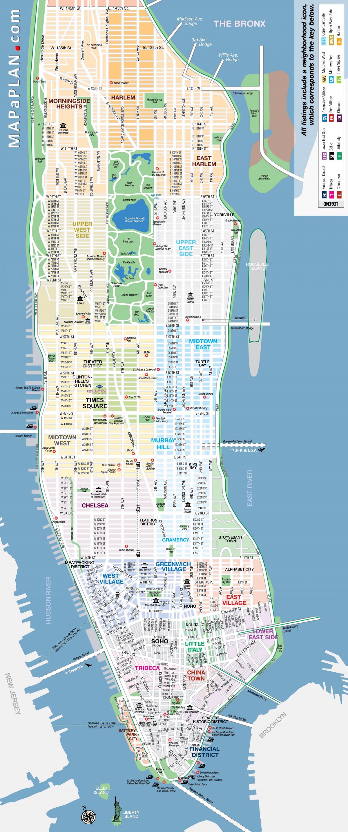 miễn phí in bản đồ của new YORK