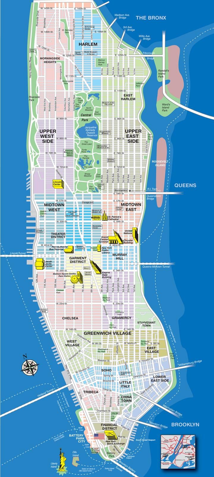 bản đồ Manhattan, New York
