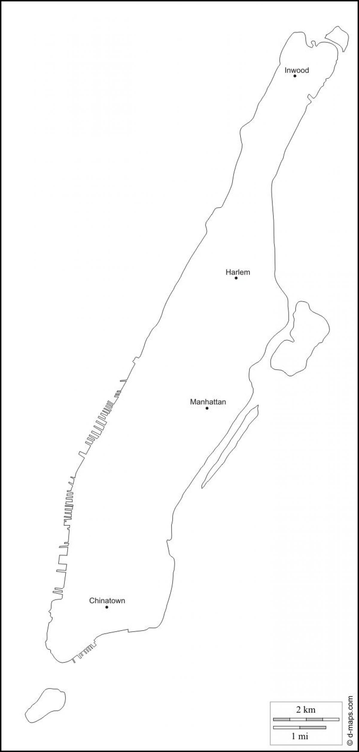 bản đồ trắng của Manhattan