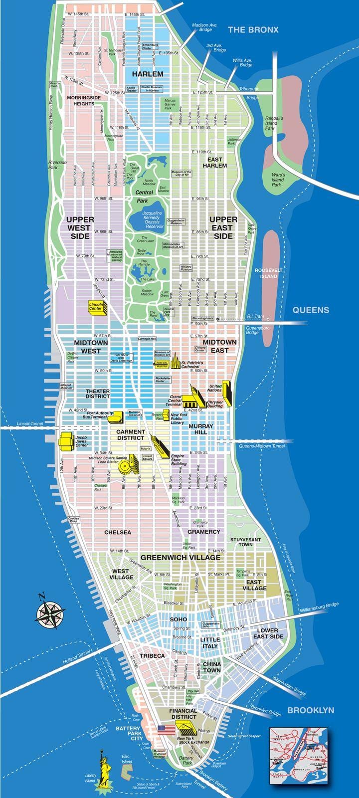bản đồ của đảo Manhattan
