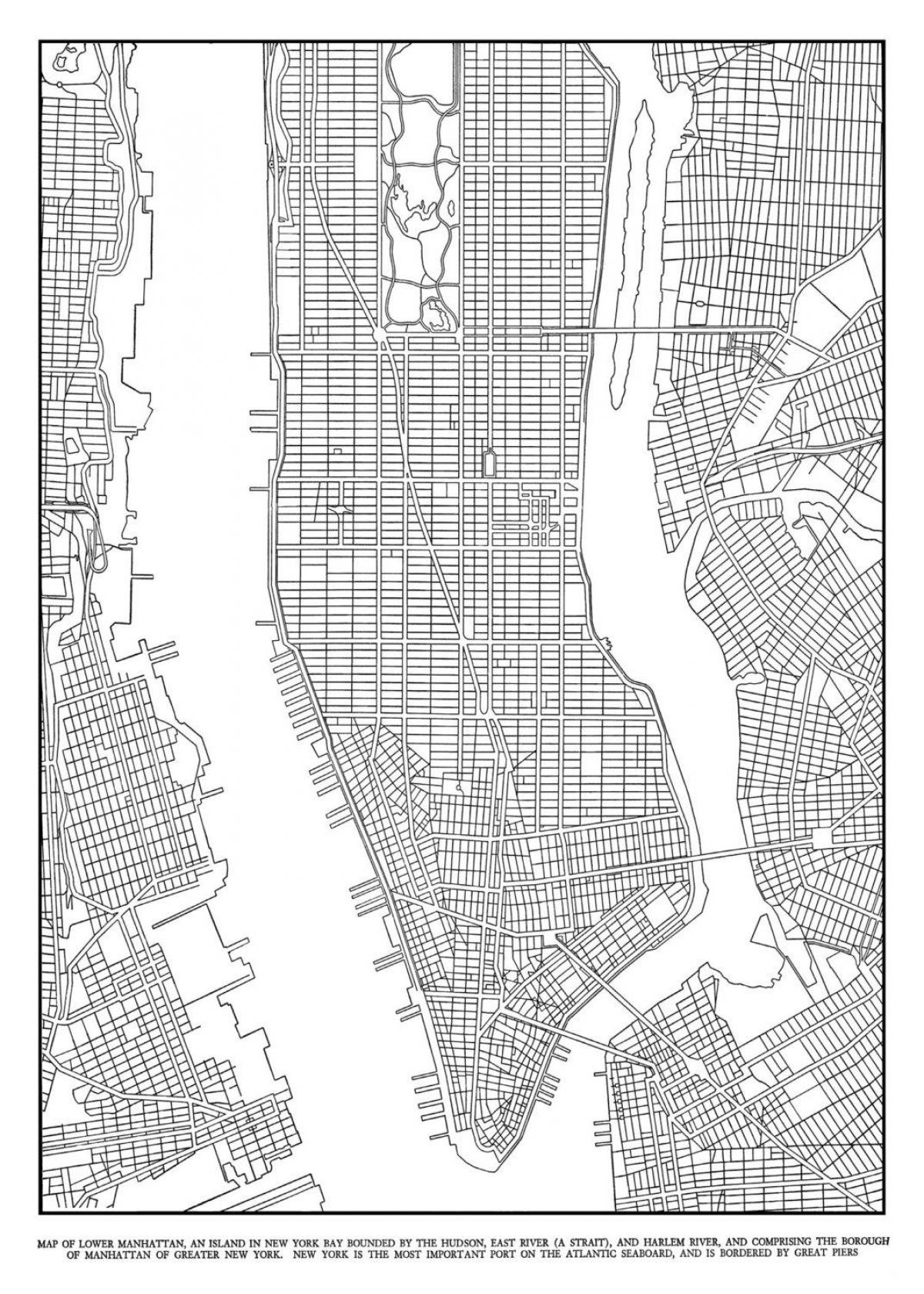 bản đồ của Manhattan lưới