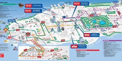 Manhattan đi bộ bản đồ du lịch