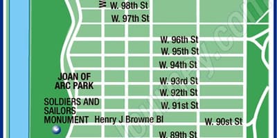 Trên bản đồ Manhattan