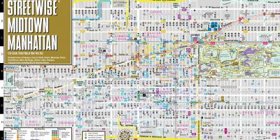 Bản đồ của midtown Manhattan, new YORK