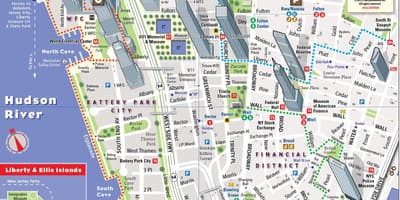 Lower Manhattan bản đồ du lịch