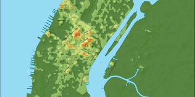 Bản đồ của Manhattan địa hình