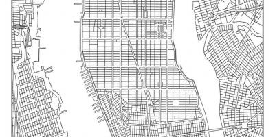 Bản đồ của Manhattan lưới