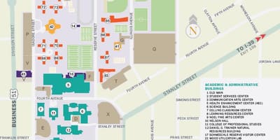 Bản đồ của trường đại học NEW york
