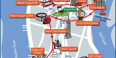 Trung tâm Manhattan hấp dẫn, bản đồ